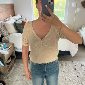 Free People Knot Crop Top